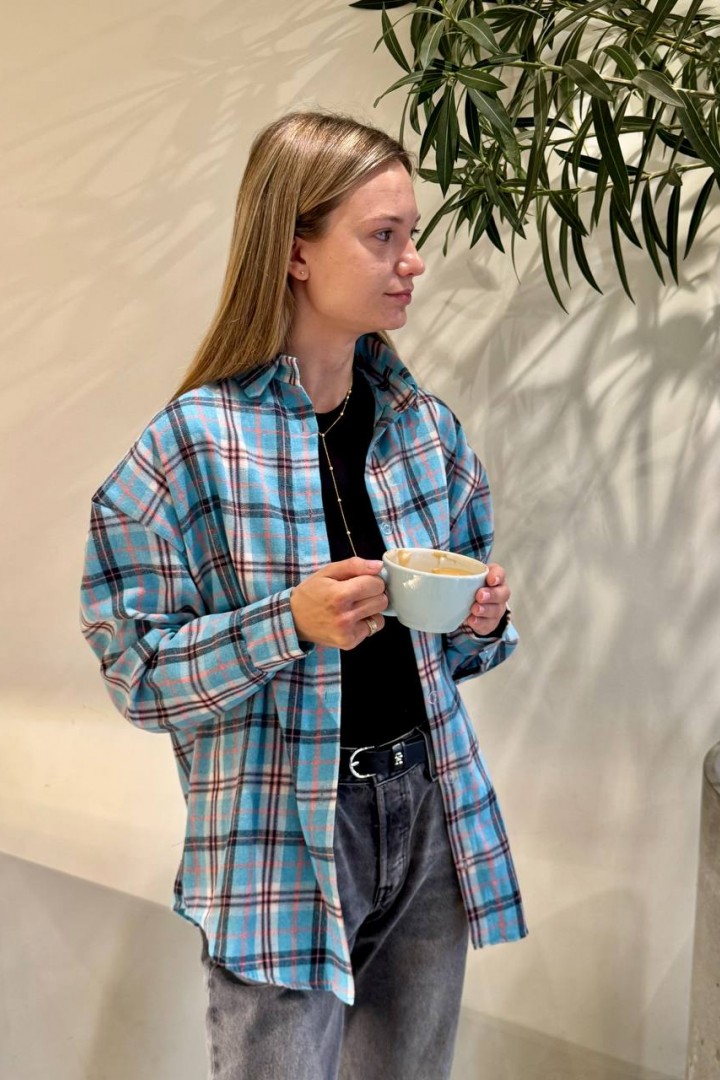 Трендовая клетчатая рубашка GUA-010A490