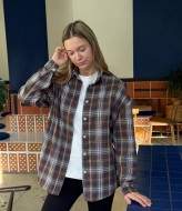 Трендовая клетчатая рубашка GUA-010A490