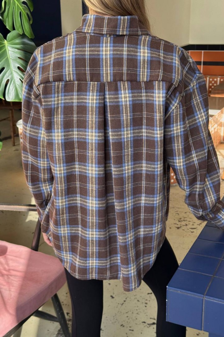 Трендовая клетчатая рубашка GUA-010A490