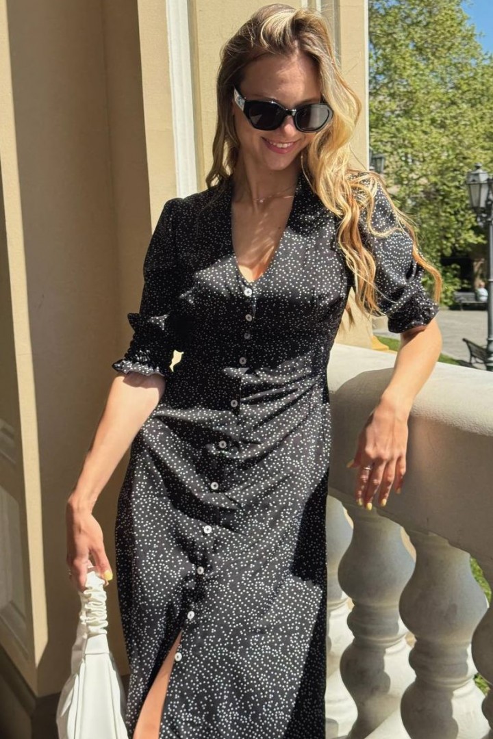 Сукня міді в горошок GUA-016A450