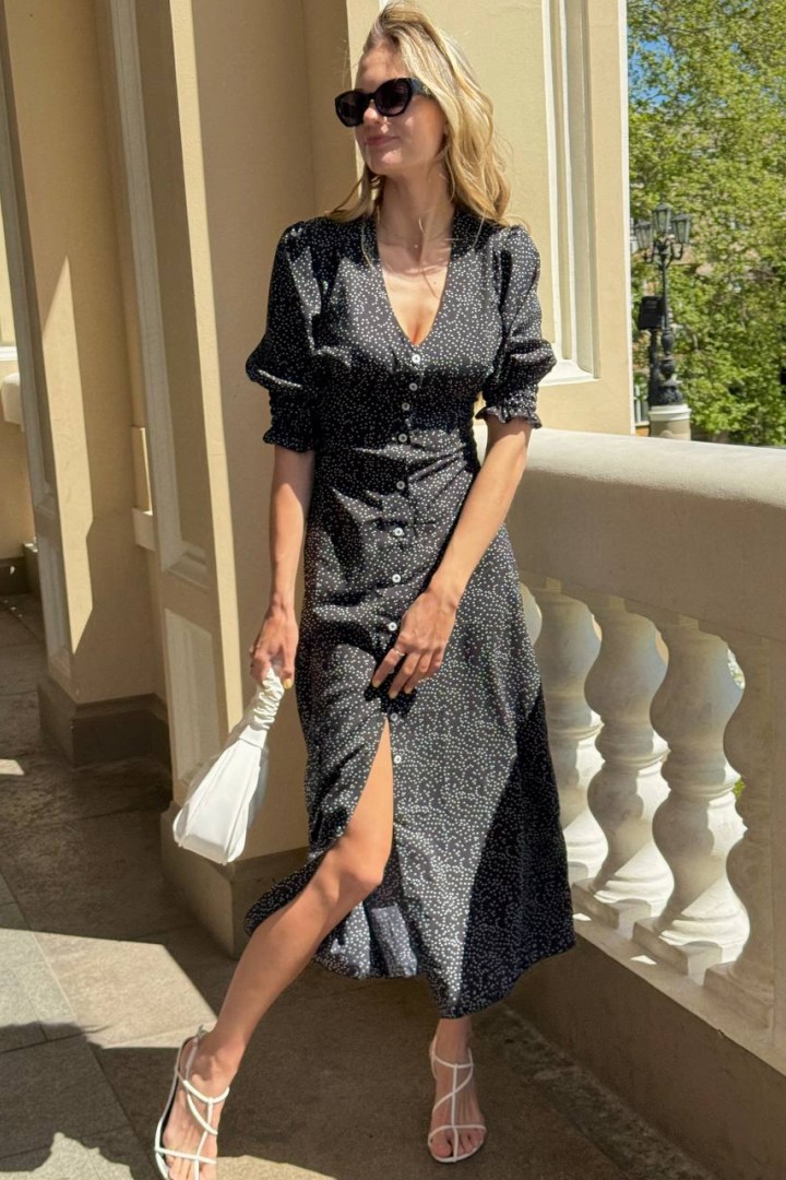 Сукня міді в горошок GUA-016A450