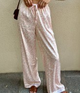 Шелковые брюки с принтом Лео GUA-024A350