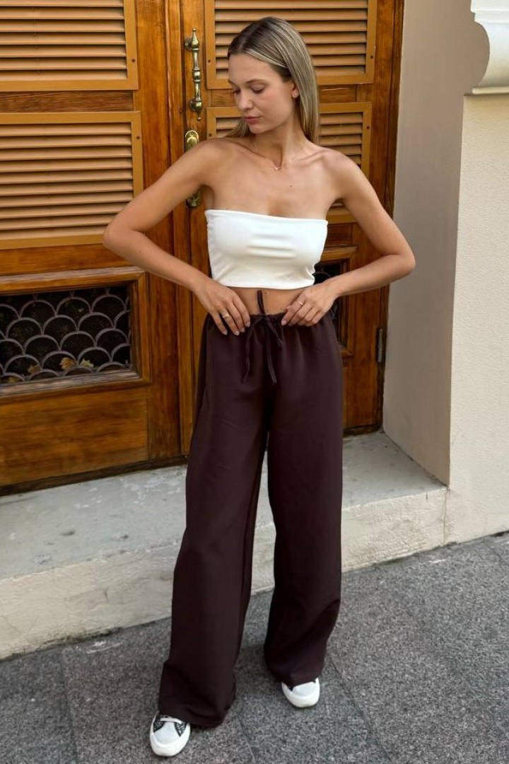 Брюки-палаццо на резинке со шнурком GUA-025A350