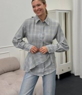 Клетчатая рубашка с баской GUA-032A570