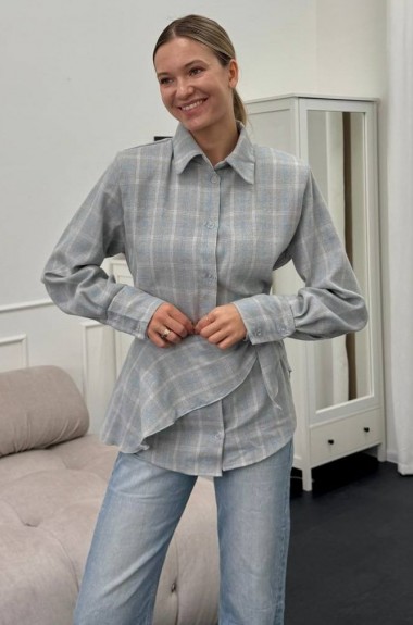 Клетчатая рубашка с баской GUA-032A570