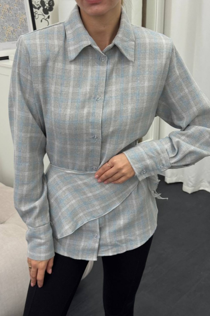 Клетчатая рубашка с баской GUA-032A570