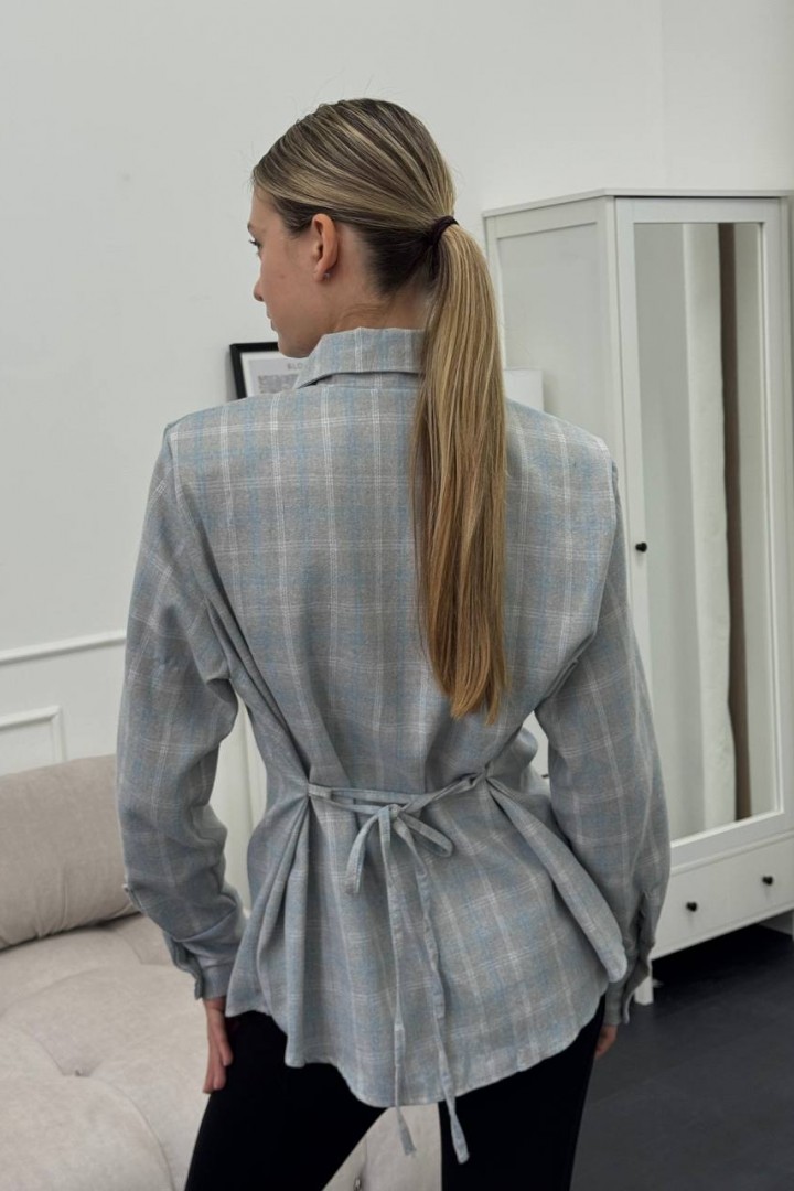 Клетчатая рубашка с баской GUA-032A570