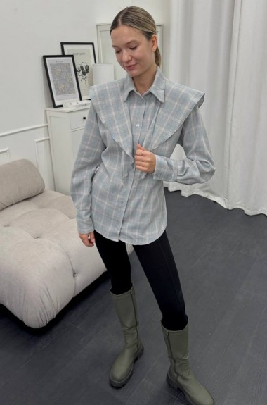 Клетчатая рубашка с баской GUA-032A570