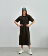 Трикотажное платье с разрезом  YYA-1104A485