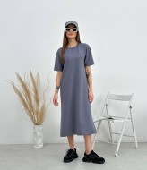 Трикотажное платье с разрезом  YYA-1104A485