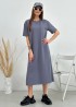 Трикотажное платье с разрезом YYA-1104A485