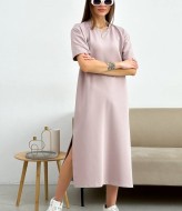 Трикотажное платье с разрезом  YYA-1104A485