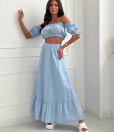 Летний женский костюм юбка и топ  IO-783A650