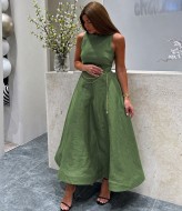 Льняное платье A-силуэта PIK-005A600