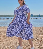 Летнее платье с v образным вырезом VLT-1567A700