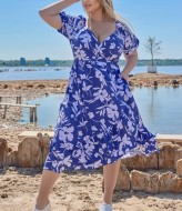 Летнее платье с v образным вырезом VLT-1567A700