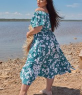 Летнее платье с v образным вырезом VLT-1567A700