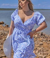 Летнее платье с v образным вырезом VLT-1567A700