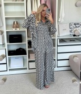 Сатиновый костюм в пижамном стиле  CULT-2065A750