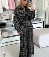 Сатиновый костюм в пижамном стиле  CULT-2065A750