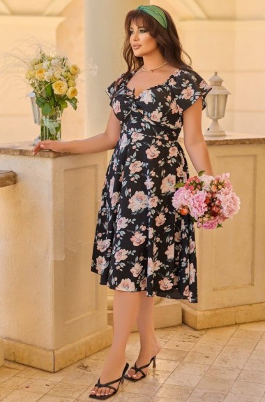 Платье с цветочным принтом YM-05820.2A11