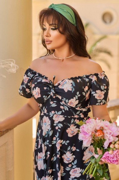 Платье с цветочным принтом YM-05820.2A11