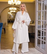 Брючный костюм с длинным кардиганом  PRA-1347A1350