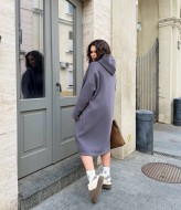 Теплое платье с капюшоном VAI-452A12