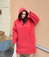 Теплое платье с капюшоном VAI-452A12