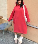 Теплое платье с капюшоном VAI-452A12