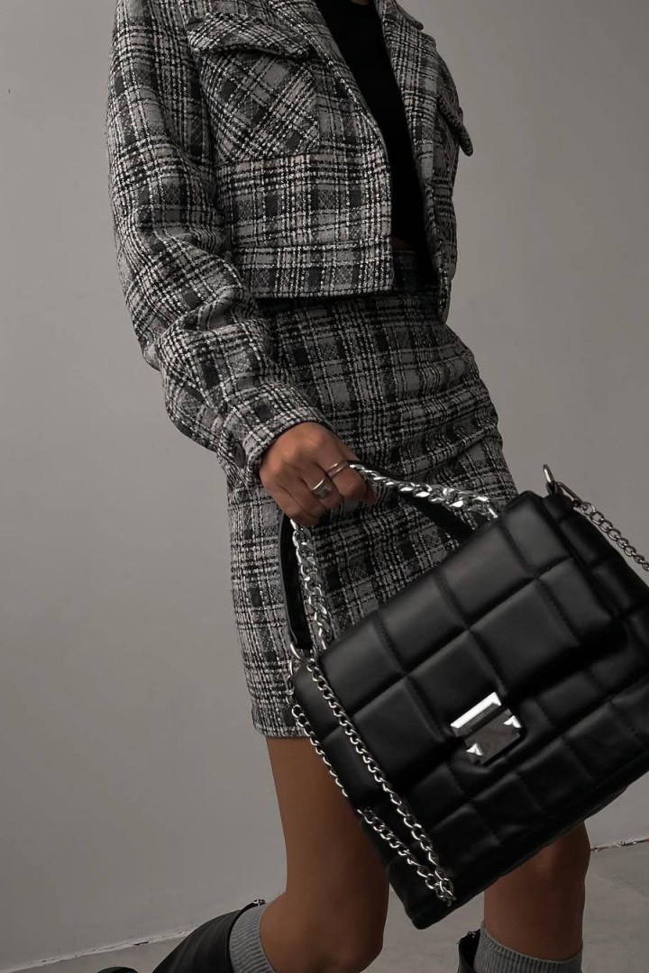 Костюм укороченный пиджак и юбка  MOK-640A600