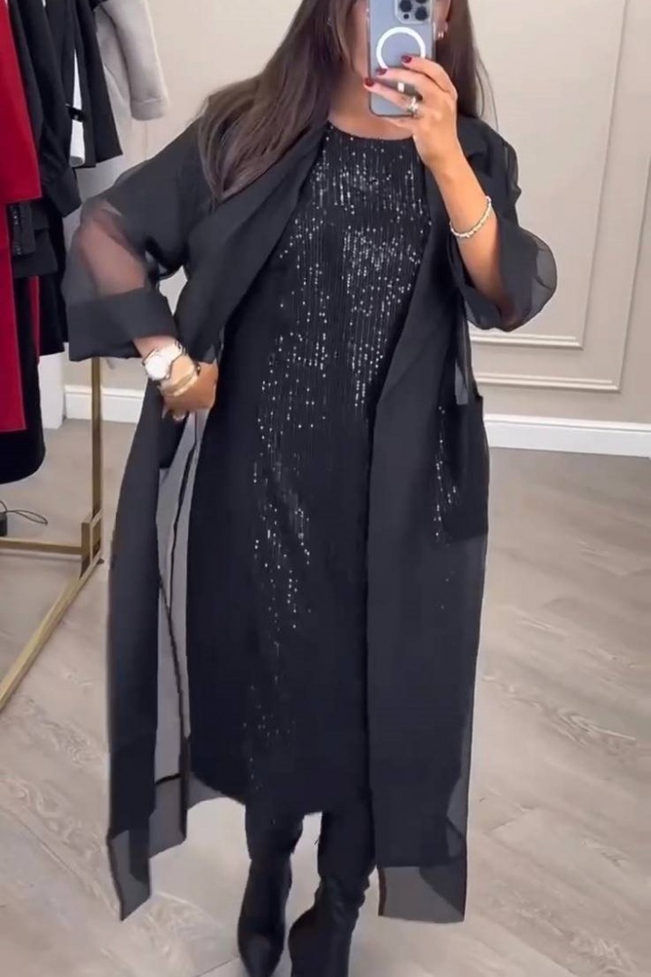 Платье и кардиган комплект  LOU-1050A1090