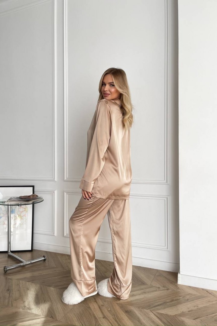 Костюм в пижамном стиле шелковый NK-545A559