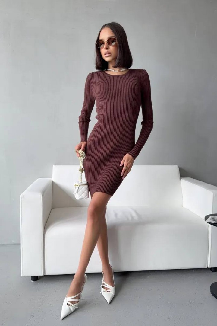 Платье приталенного силуэта рубчик IMMA-429A450