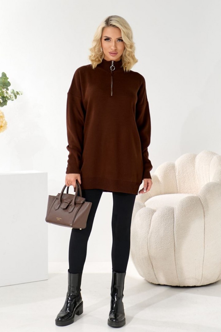 Свитер с молнией на воротнике  IB-5040A650