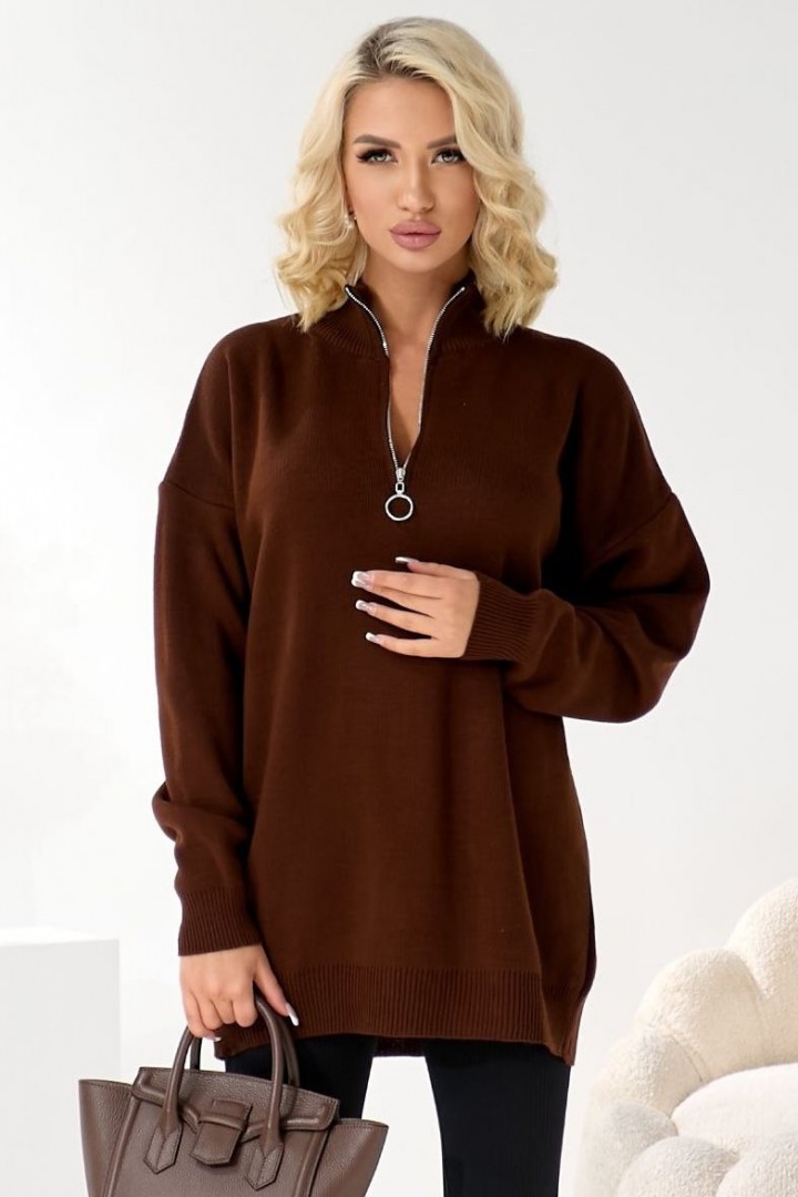 Свитер с молнией на воротнике  IB-5040A650