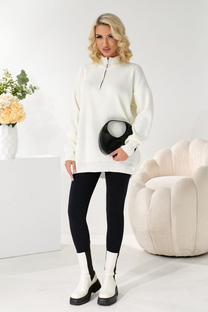 Свитер с молнией на воротнике  IB-5040A650