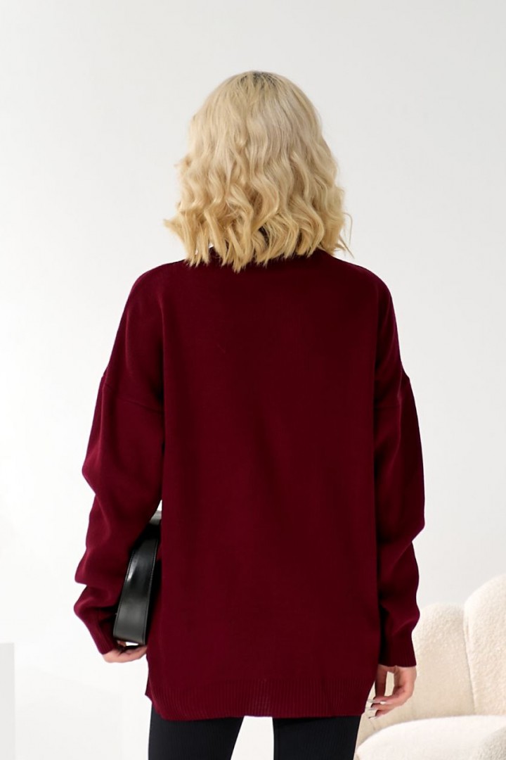 Свитер с молнией на воротнике  IB-5040A650