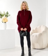 Свитер с молнией на воротнике  IB-5040A650