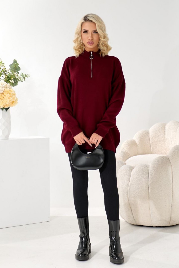 Свитер с молнией на воротнике  IB-5040A650