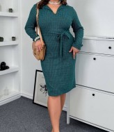 Платье прямого покроя с поясом AD-7865.1A260