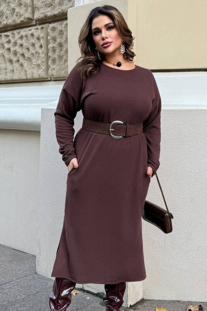 Ангоровое платье с боковыми карманами AD-7871.1A400