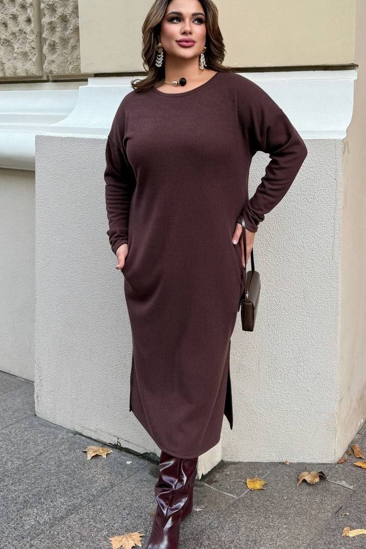 Ангоровое платье с боковыми карманами AD-7871.1A400