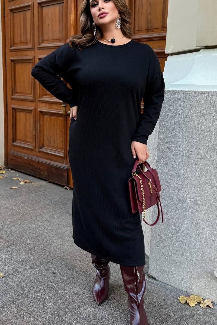 Ангоровое платье с боковыми карманами AD-7871.1A400