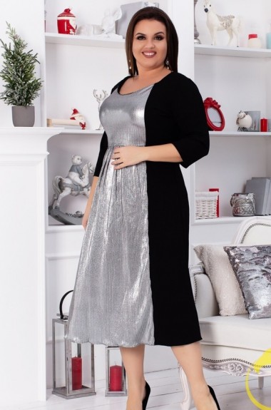 Нарядное платье для полных девушек NJ-OB-2176A840