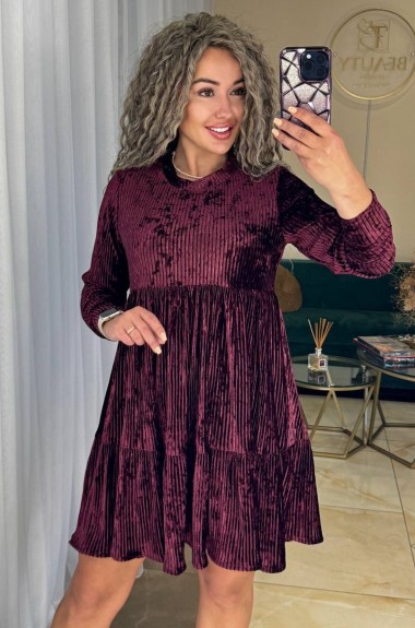 Женское гофрированное платье IND-1091A400 Женское гофрированное платье IND-1091A400