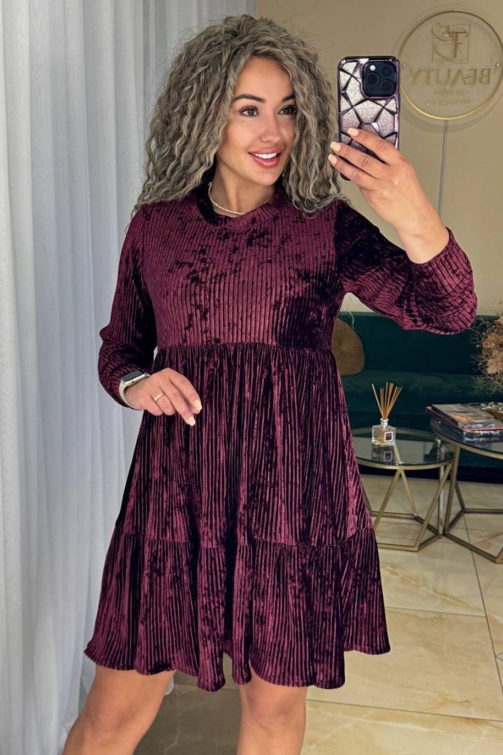 Велюр платье IND-1091A400