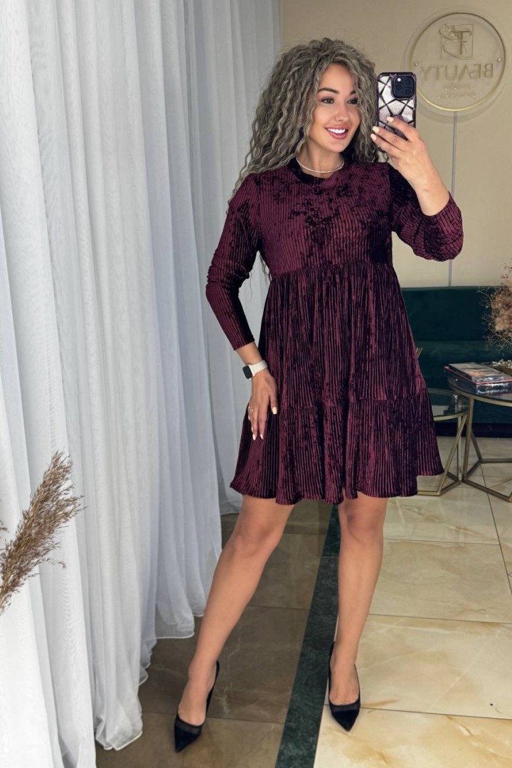 Велюр платье IND-1091A400