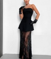 Платье с кружевной юбкой LOU-1630A1200