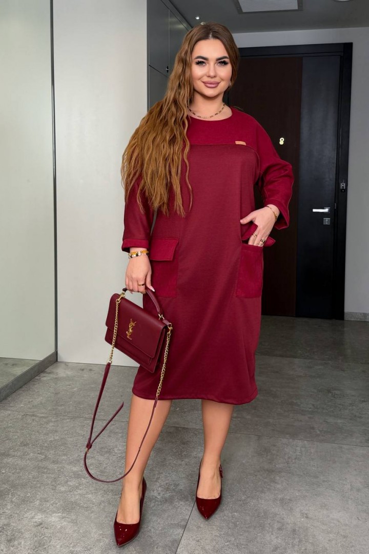 Комбинированное платье VIA-305A480